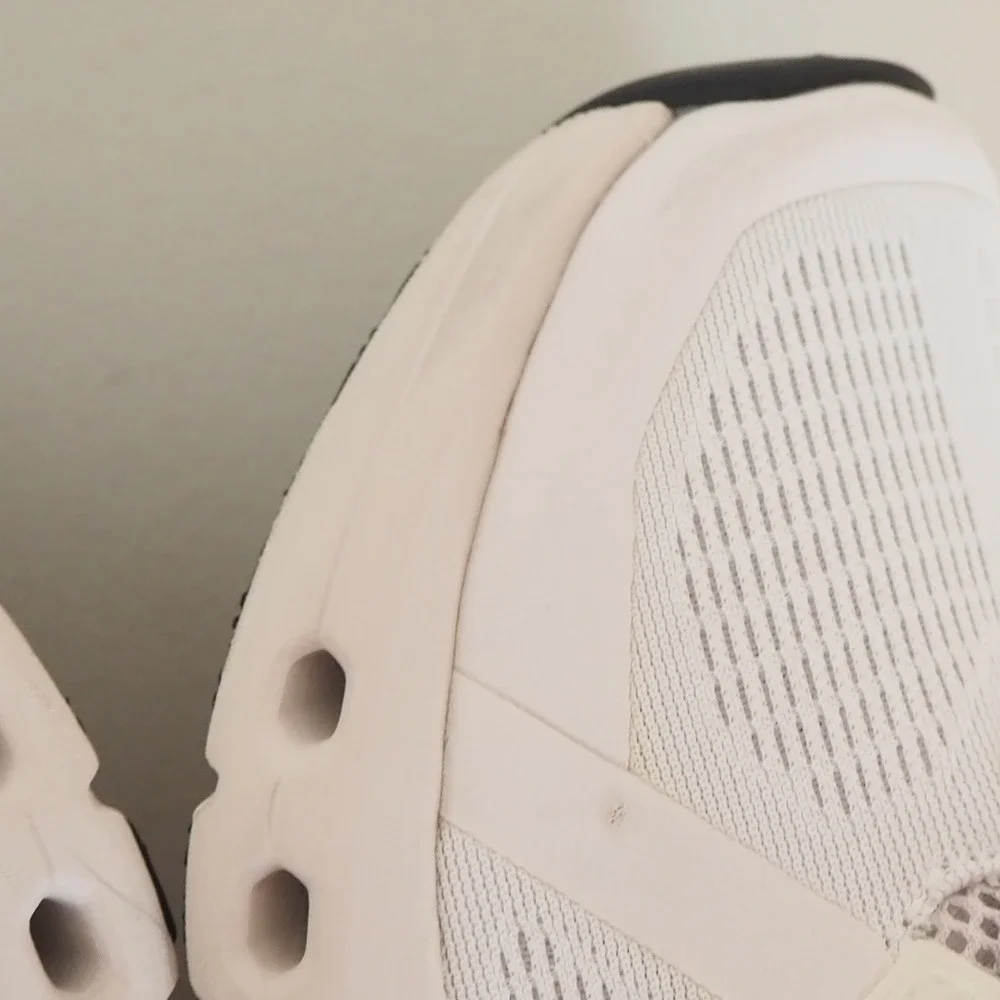 On Cloudmonster Running Shoes Women 7.5 White Orange Athletic Sneakers Support - Picture 9 of 12